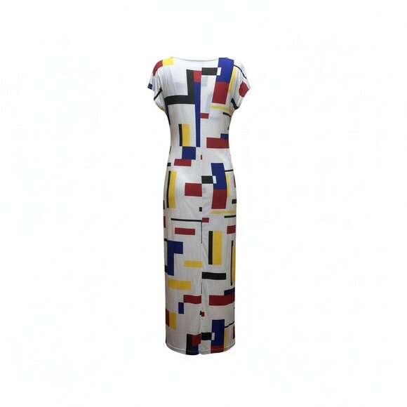 Abstract Print Flowy Tunic Top - Picture 2 of 6